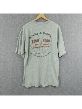Vintage 90s Kellogg’s Brand Memphis Quality & Safety Company Gray T-Shirt Size L